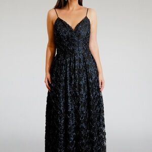 Elegant Black Lace Evening Gown